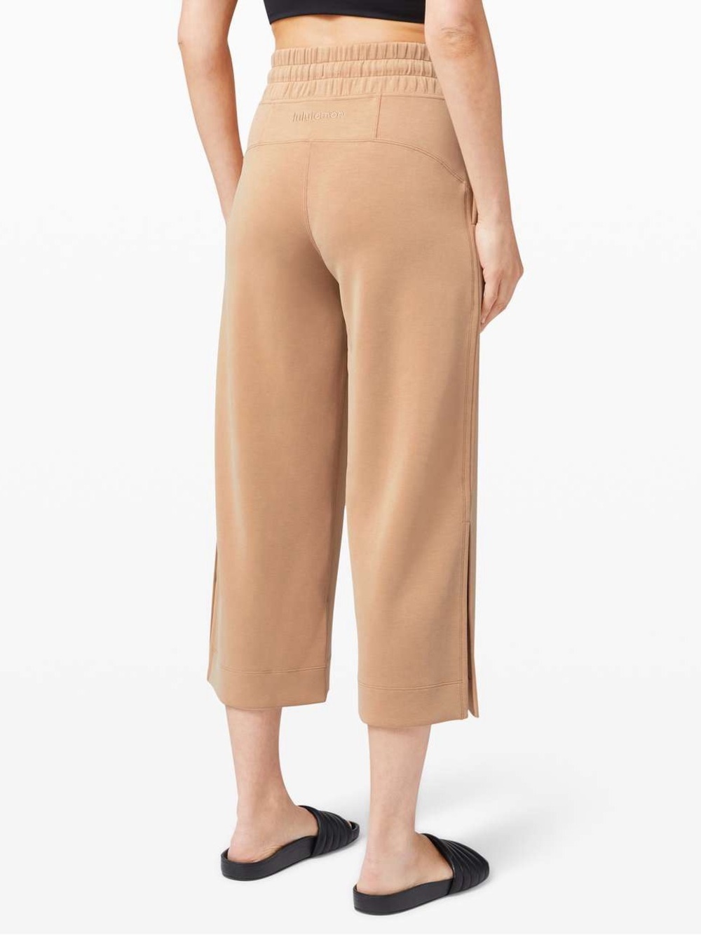 Lululemon Soft Ambitions High Rise Crop Beech Wood Size 8 Activewear Athleisure - Picture 2 of 11